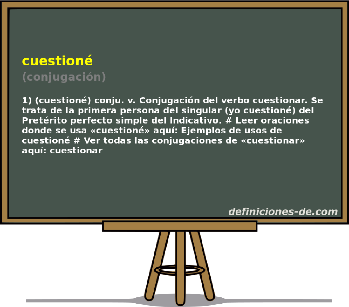 cuestion (conjugacin)