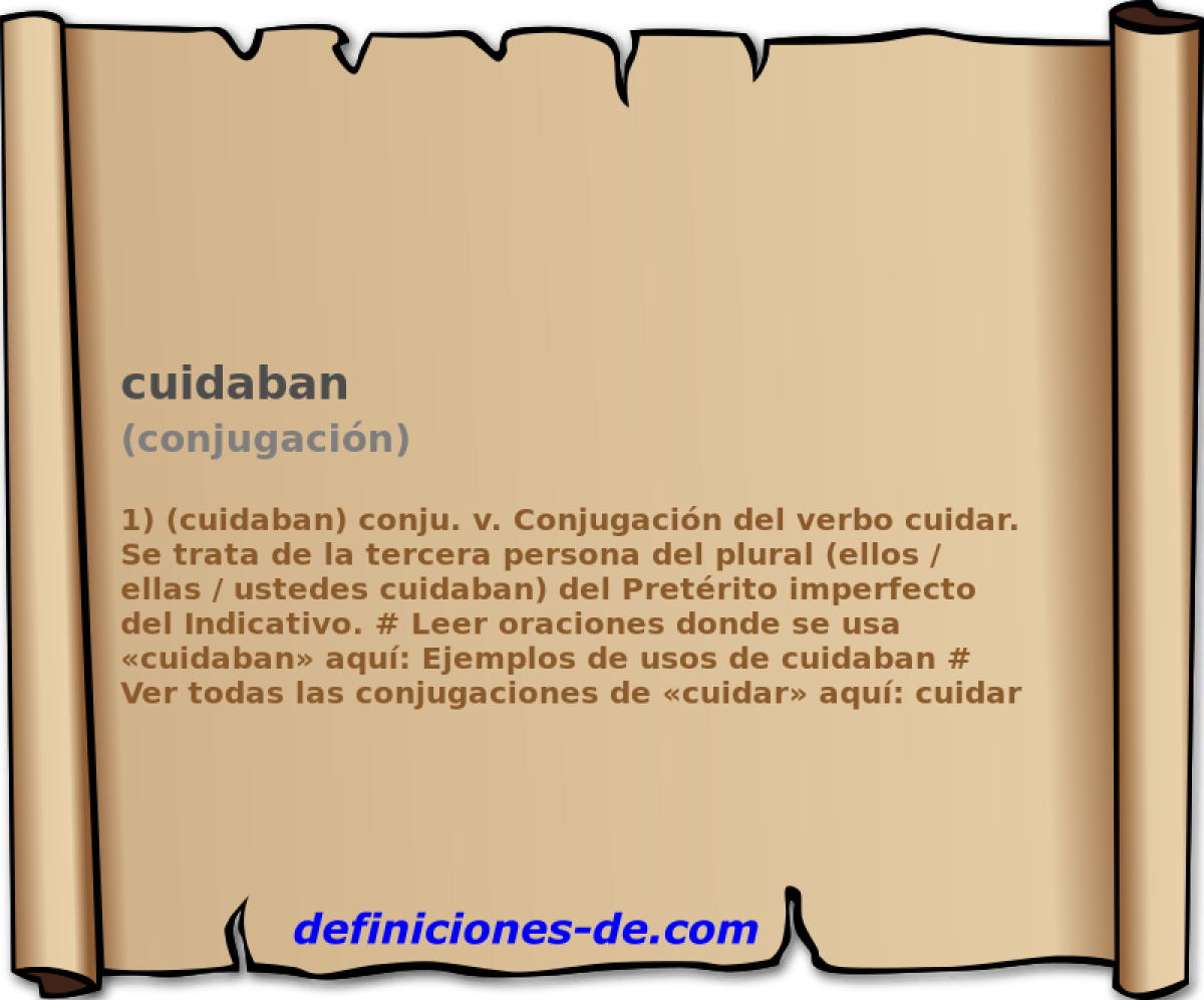 cuidaban (conjugacin)