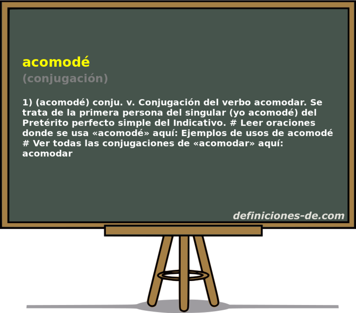 acomod (conjugacin)