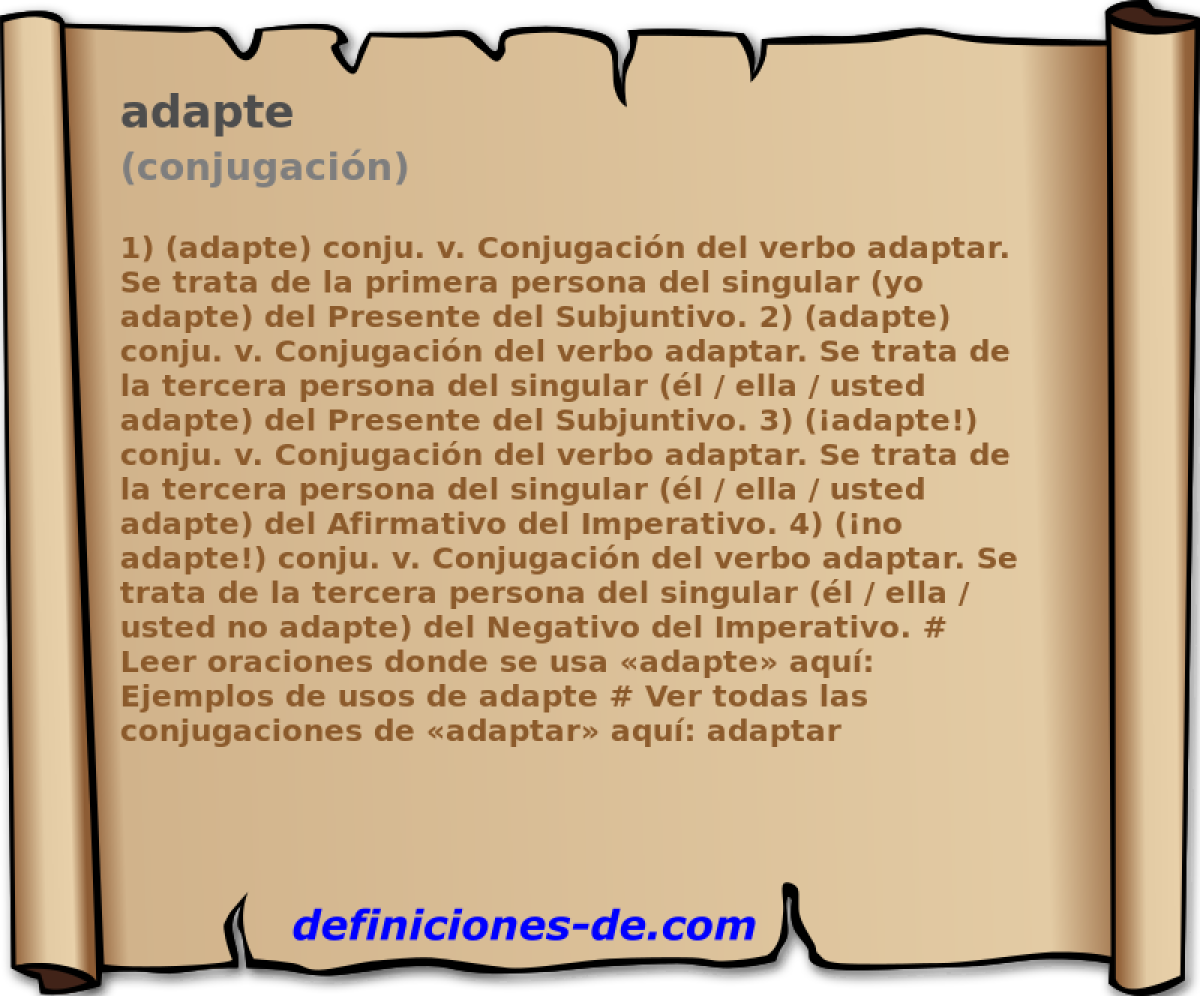 adapte (conjugacin)