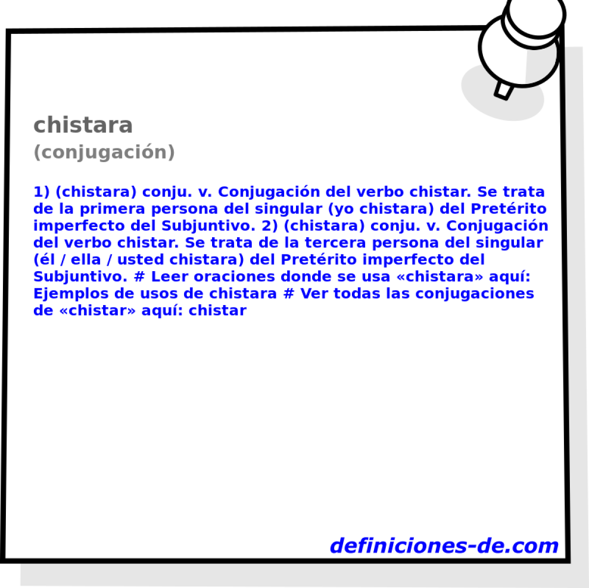 chistara (conjugacin)