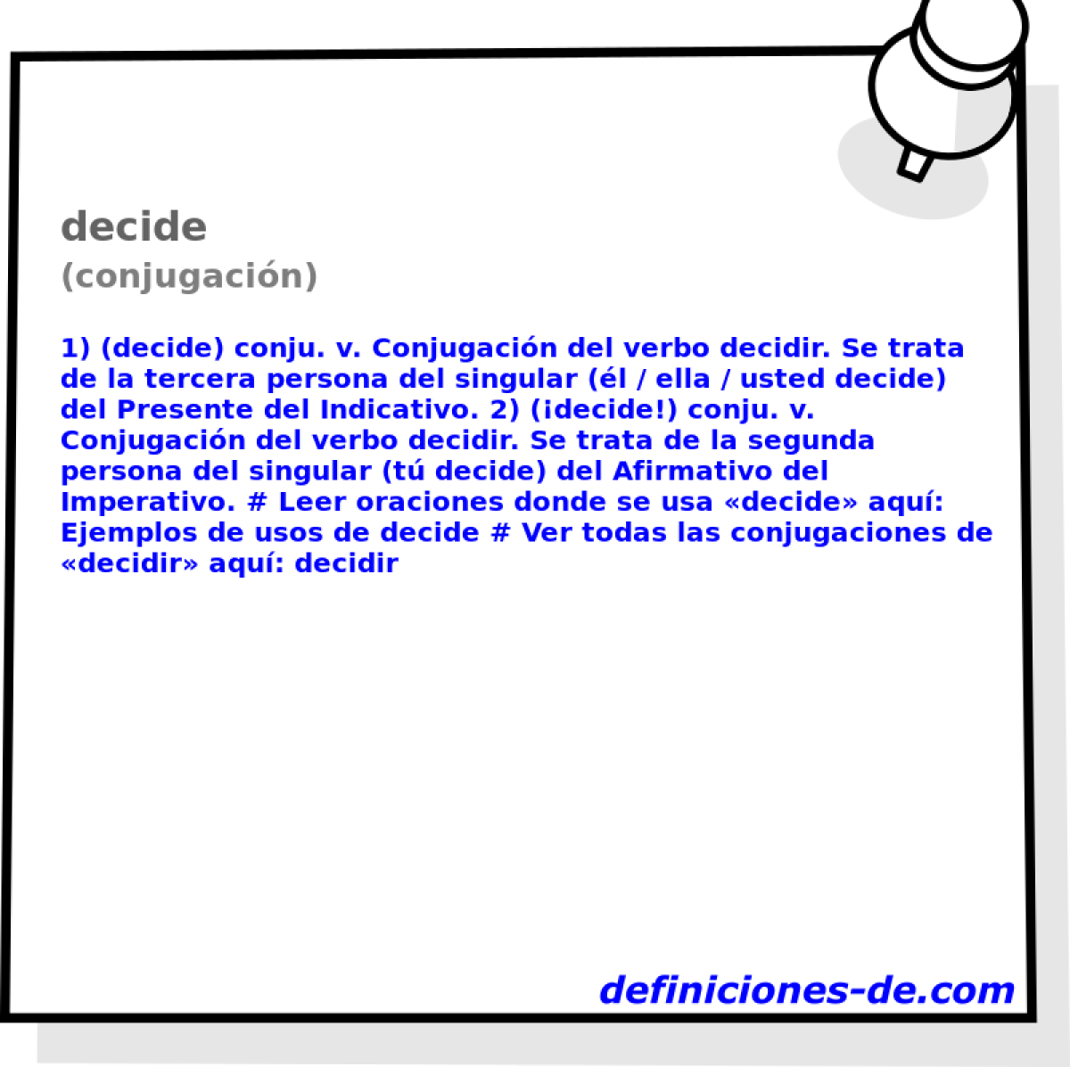 decide (conjugacin)