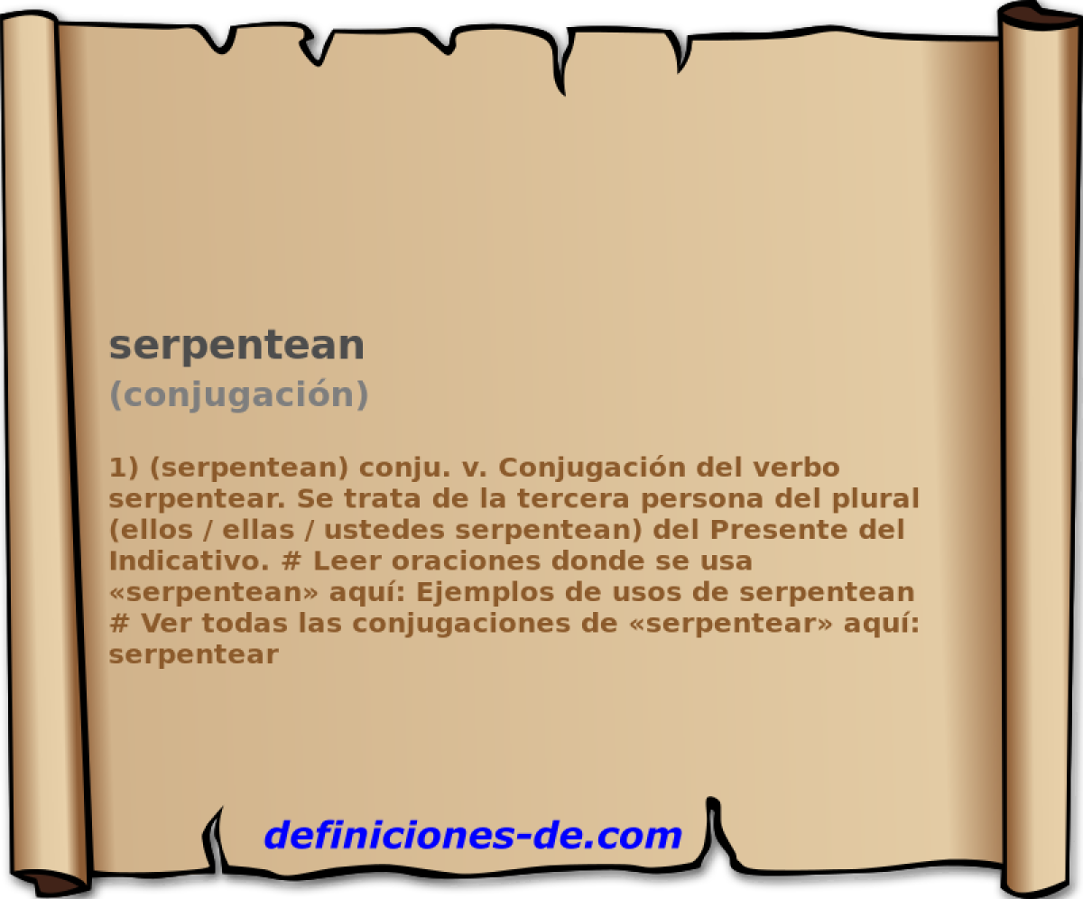 serpentean (conjugacin)