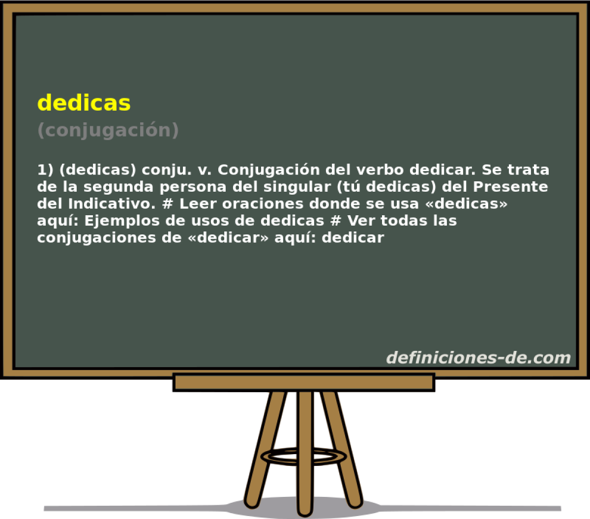dedicas (conjugacin)