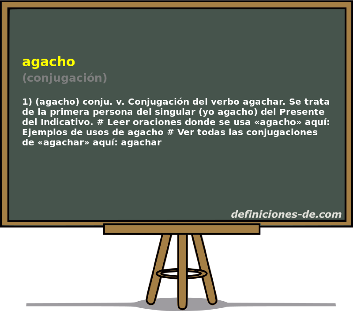 agacho (conjugacin)