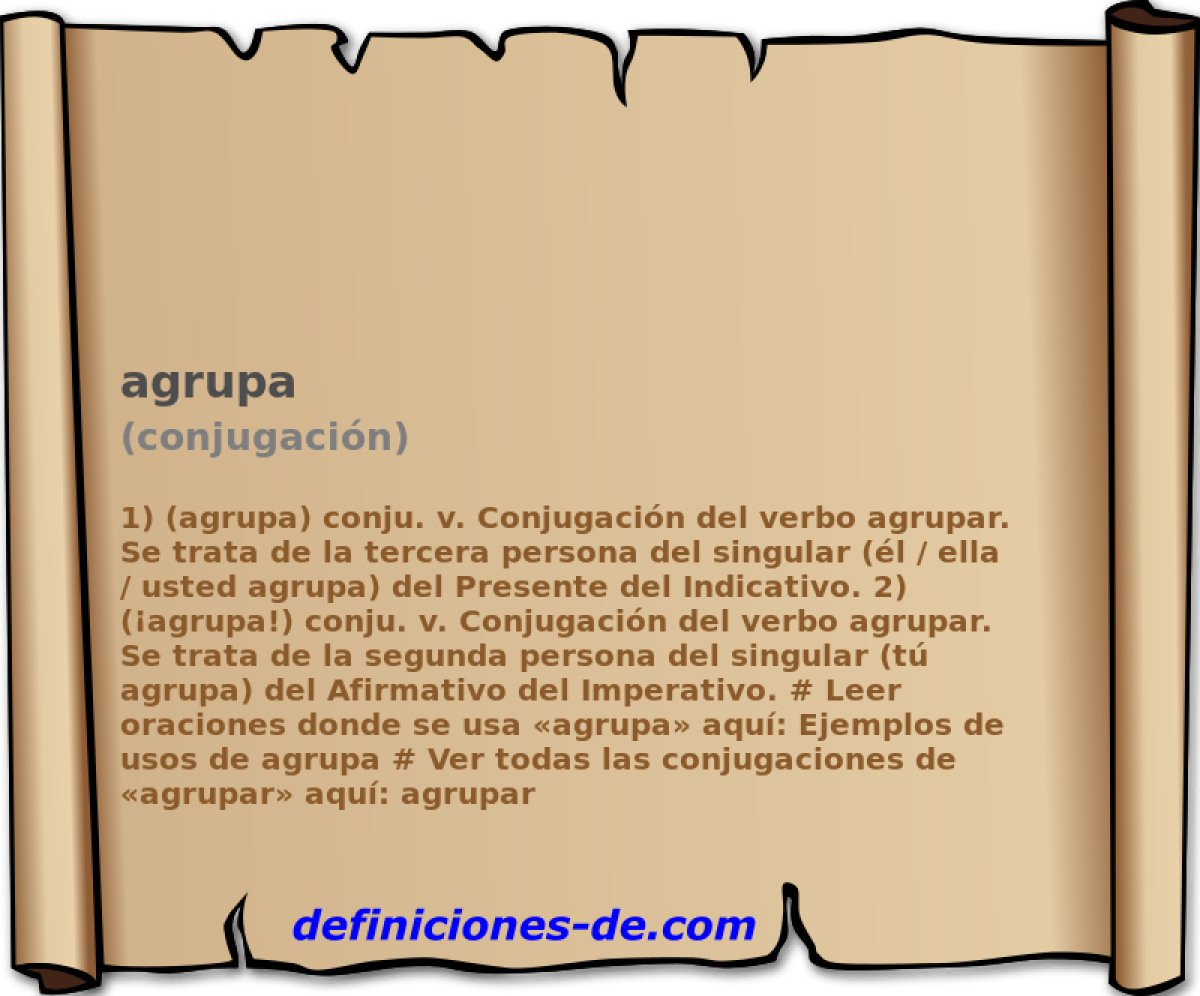 agrupa (conjugacin)