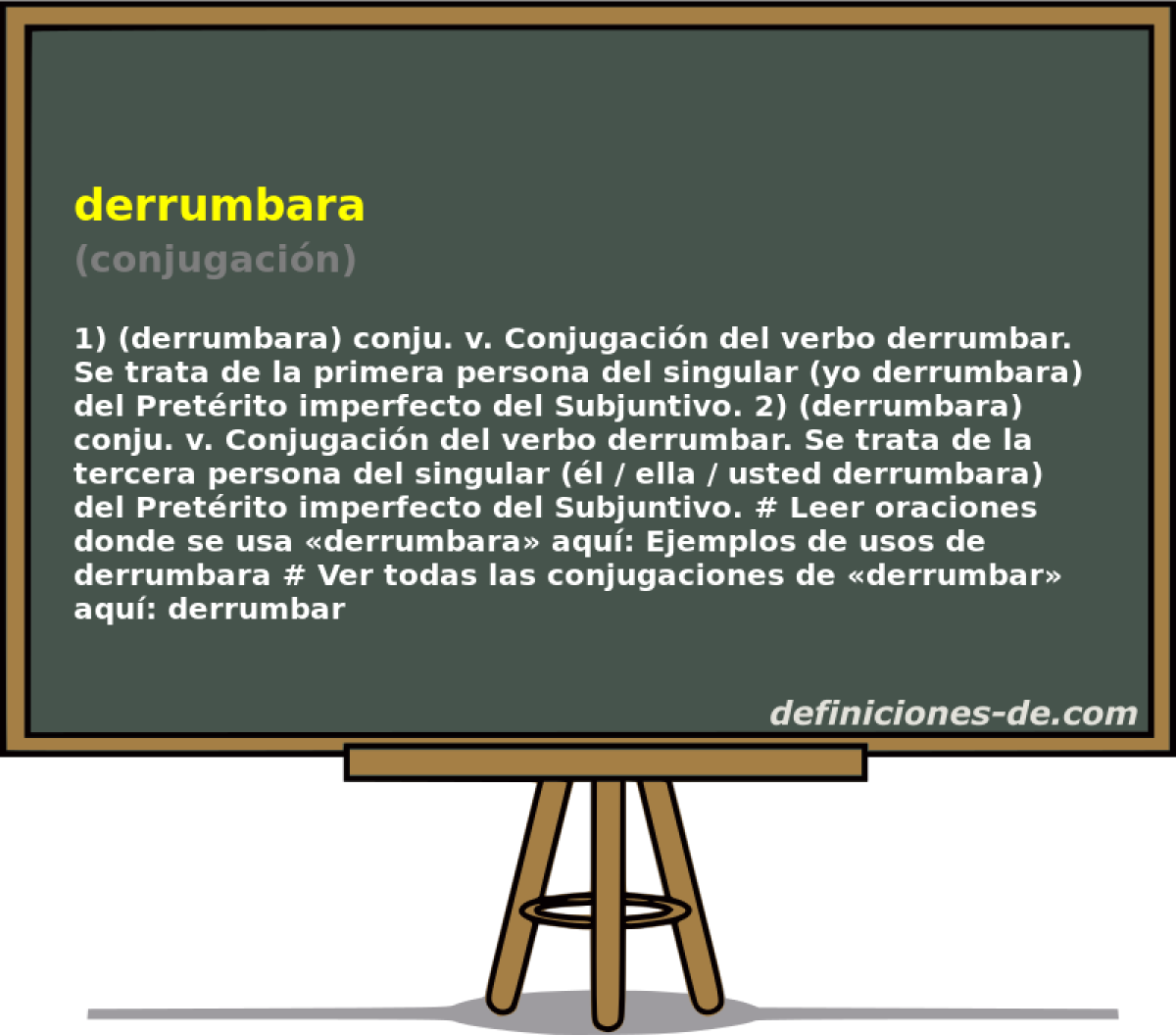 derrumbara (conjugacin)