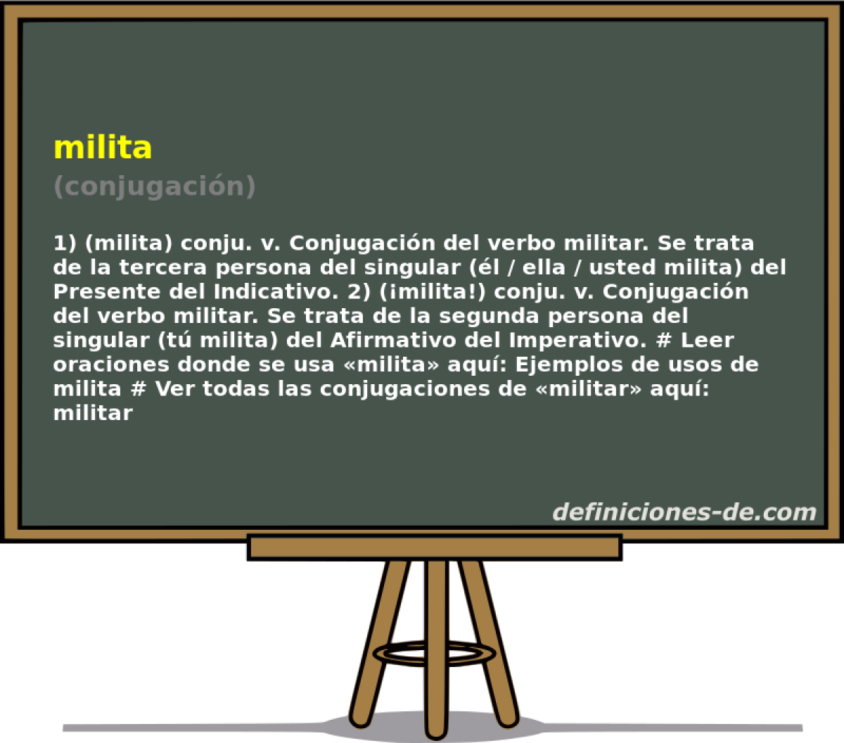 milita (conjugacin)