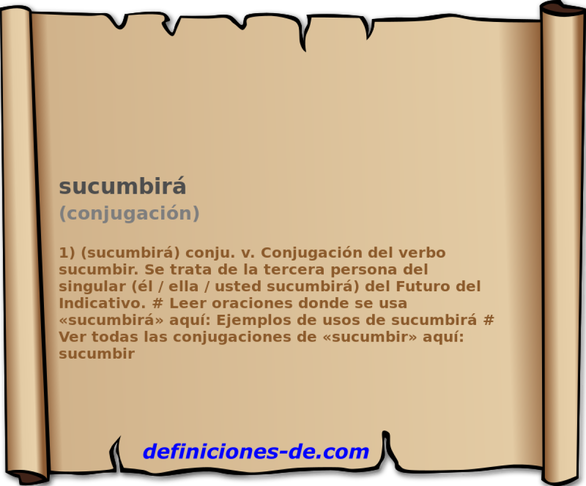 sucumbir (conjugacin)