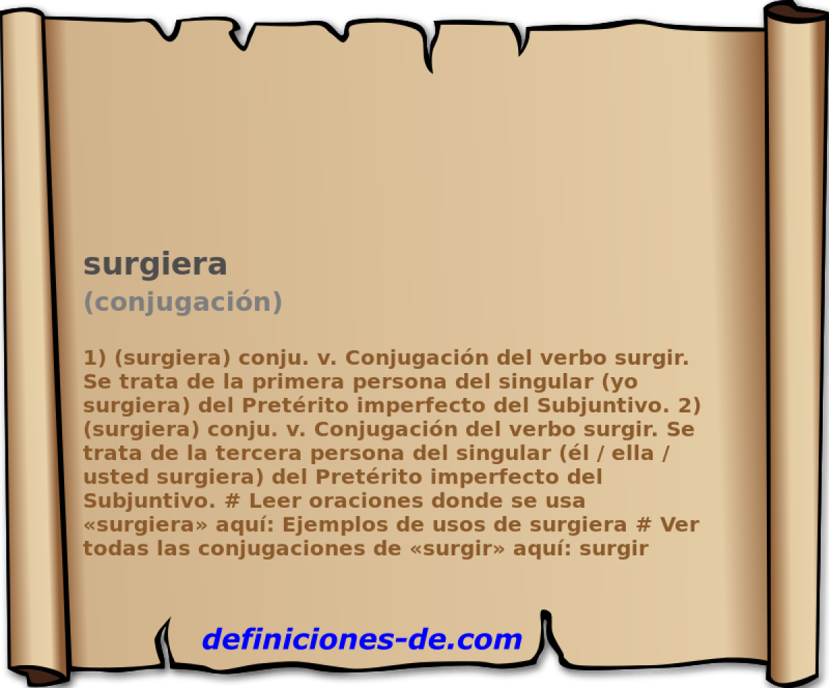 surgiera (conjugacin)