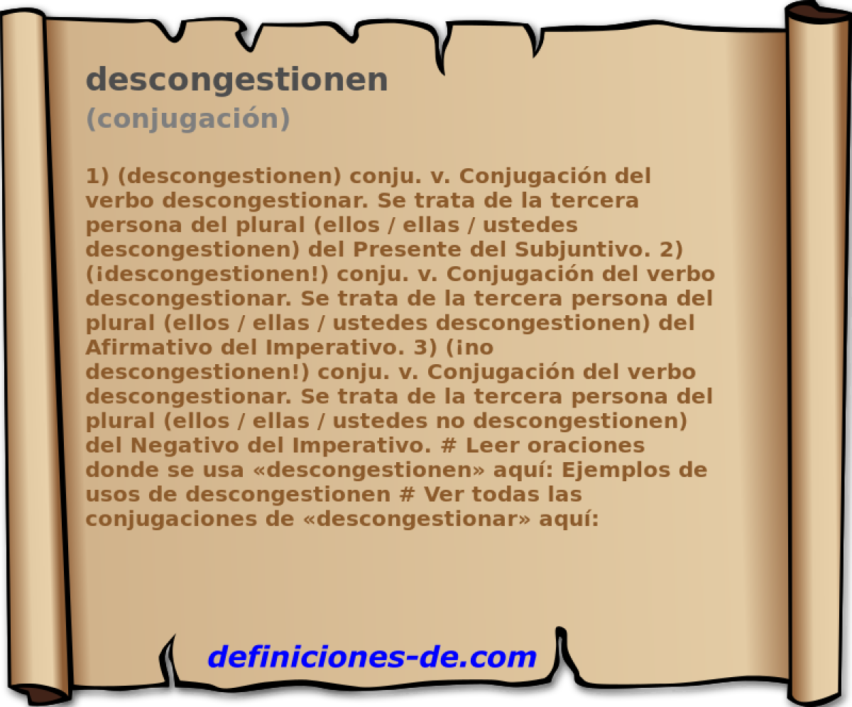 descongestionen (conjugacin)