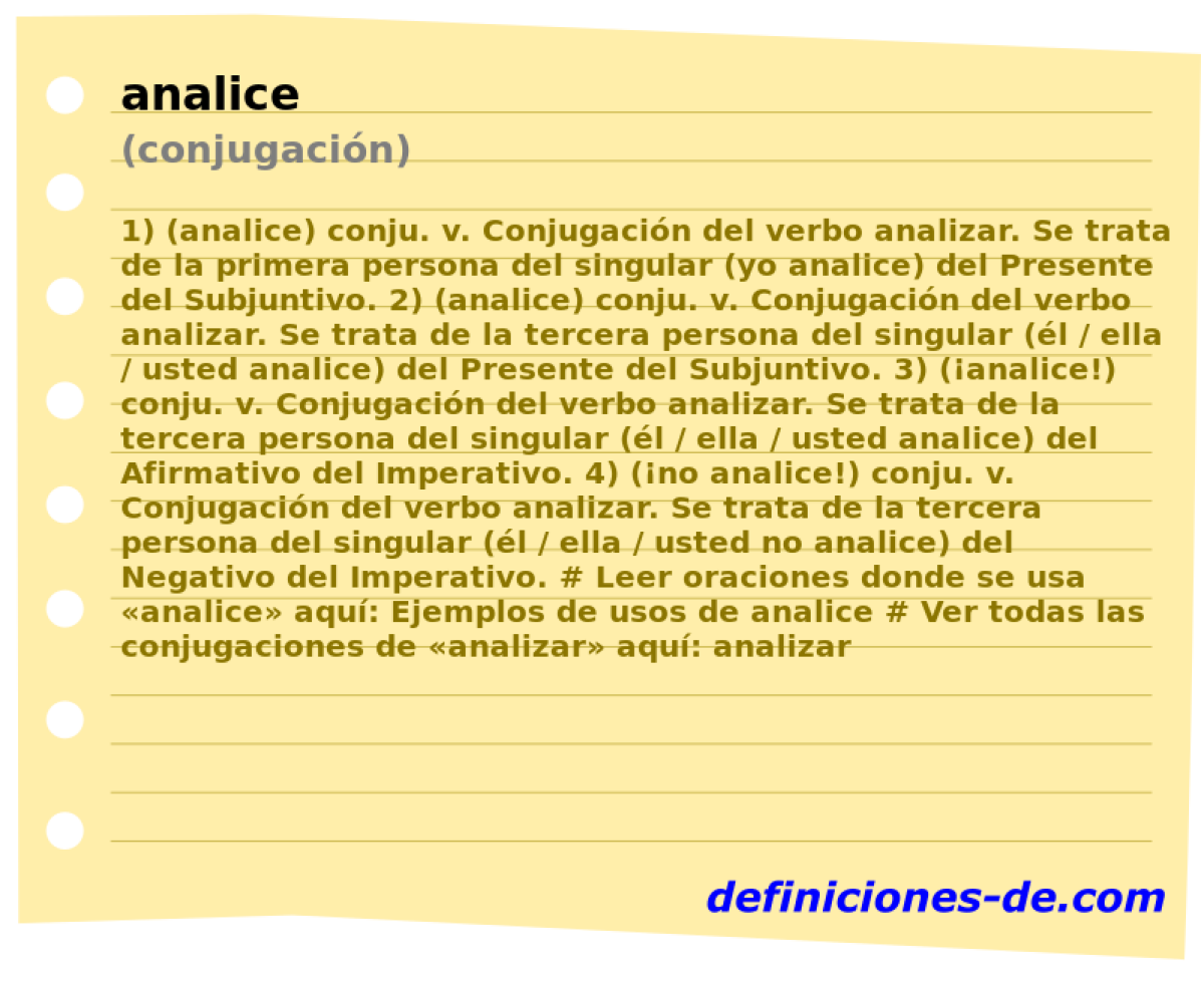 analice (conjugacin)