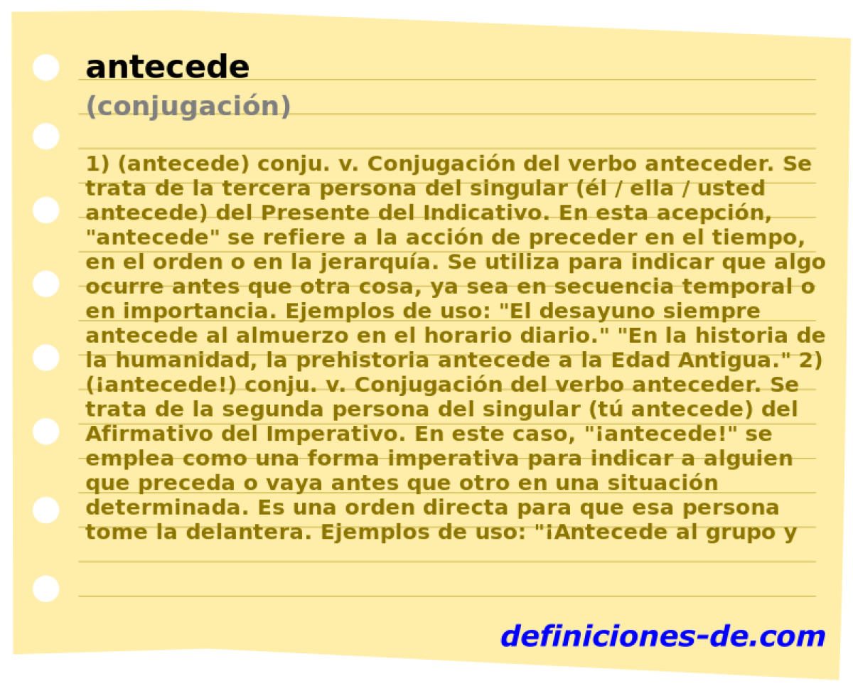 antecede (conjugacin)