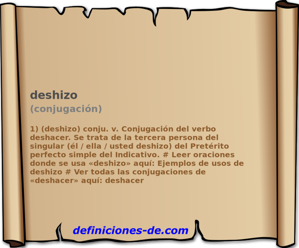 deshizo (conjugacin)