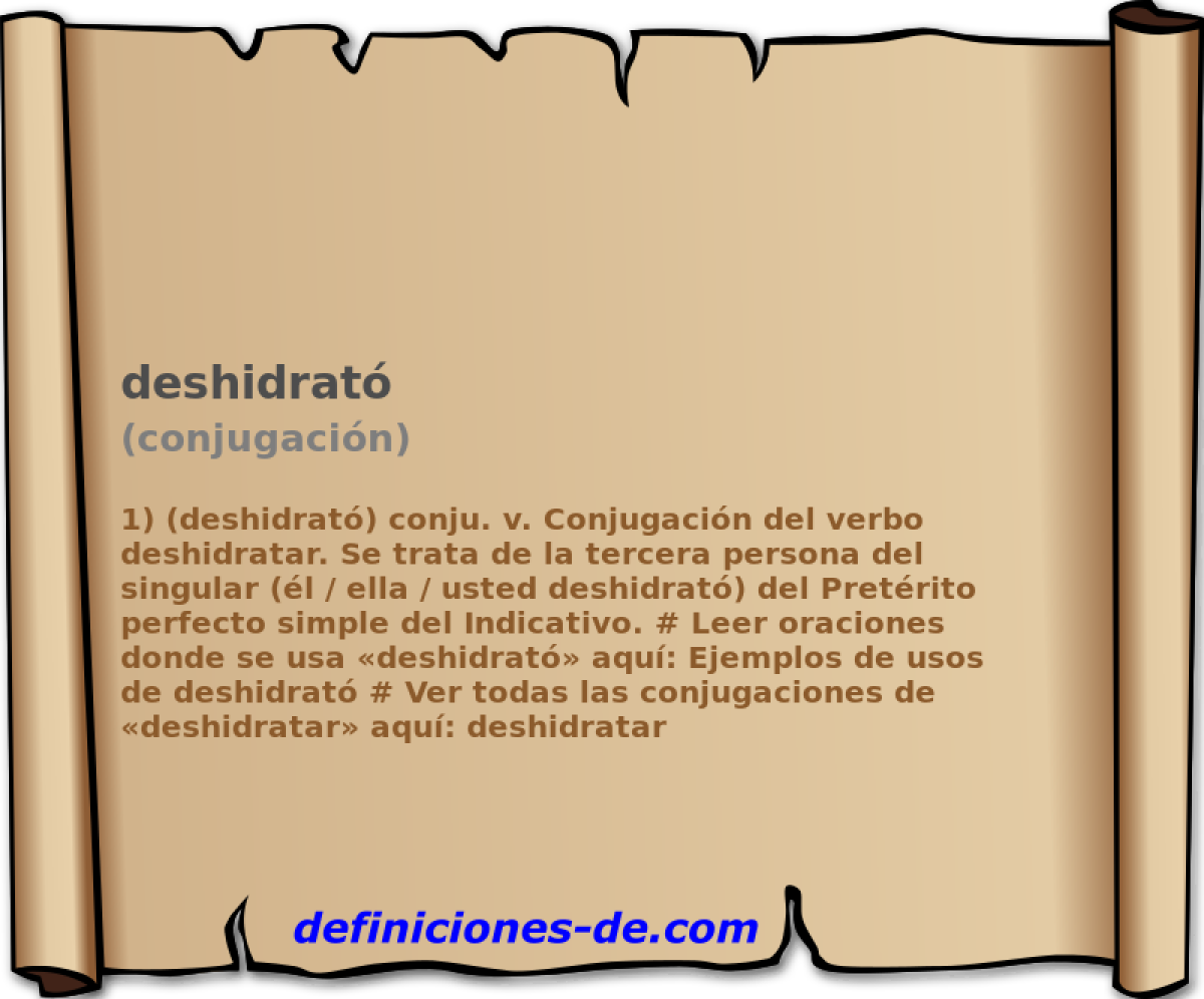 deshidrat (conjugacin)