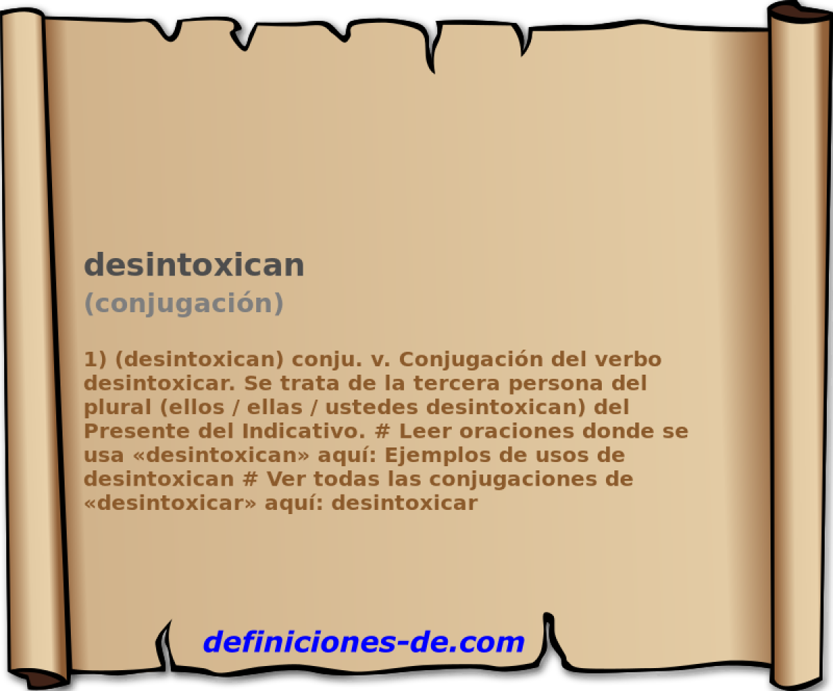 desintoxican (conjugacin)