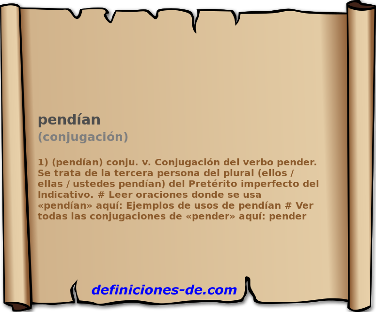 pendan (conjugacin)
