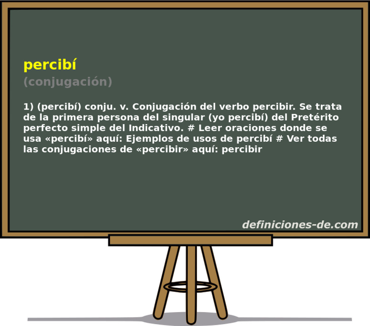 percib (conjugacin)