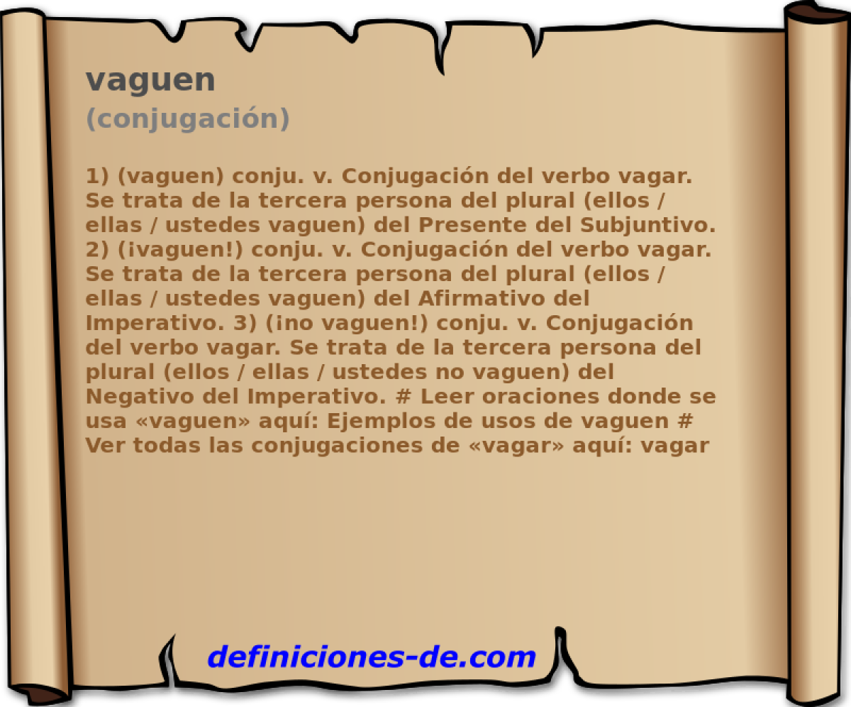 vaguen (conjugacin)