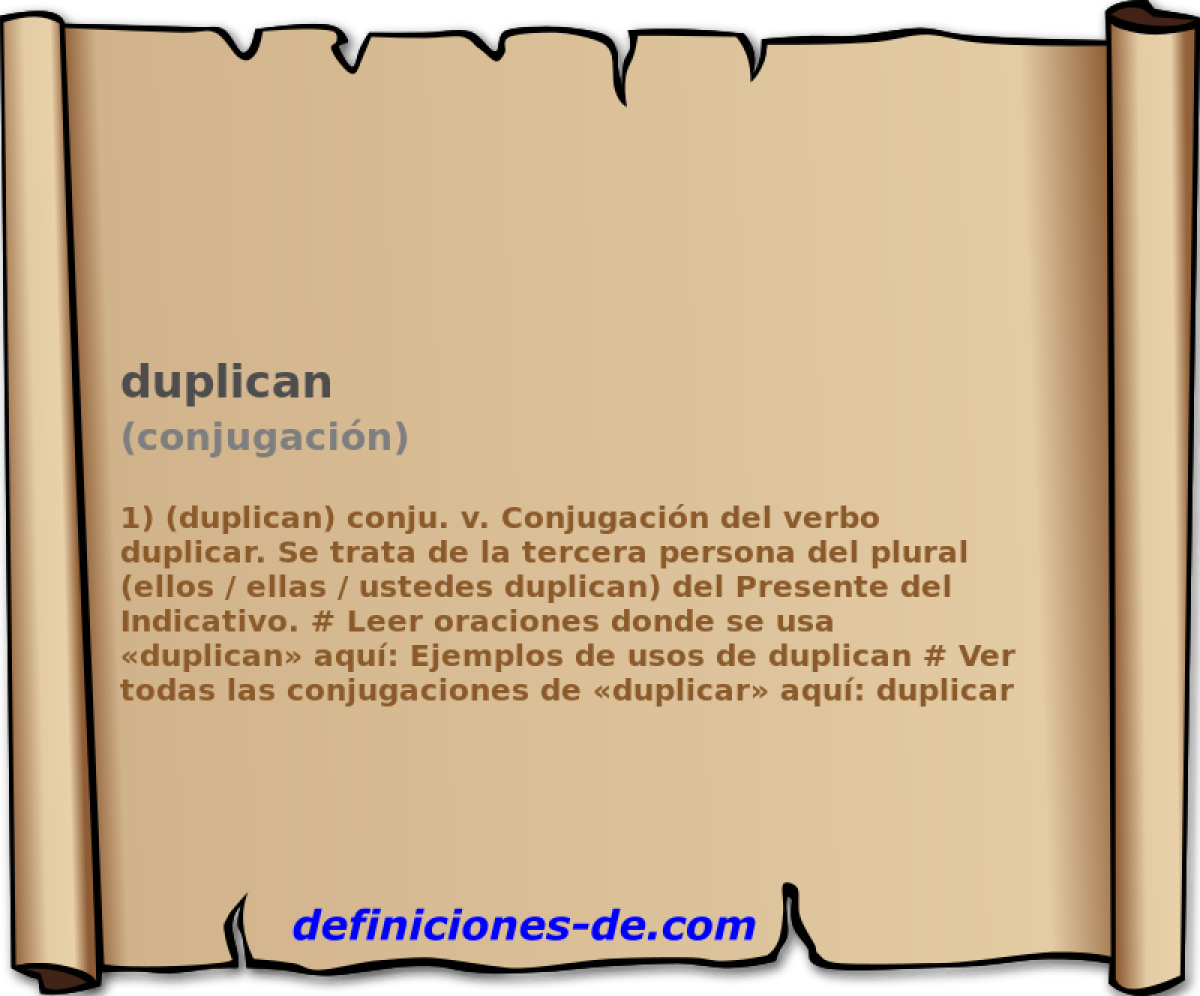 duplican (conjugacin)