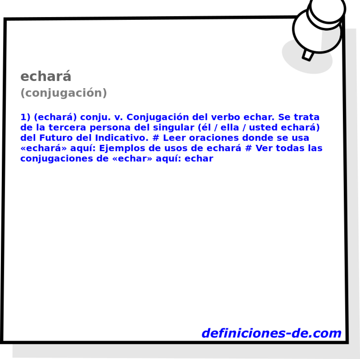 echar (conjugacin)