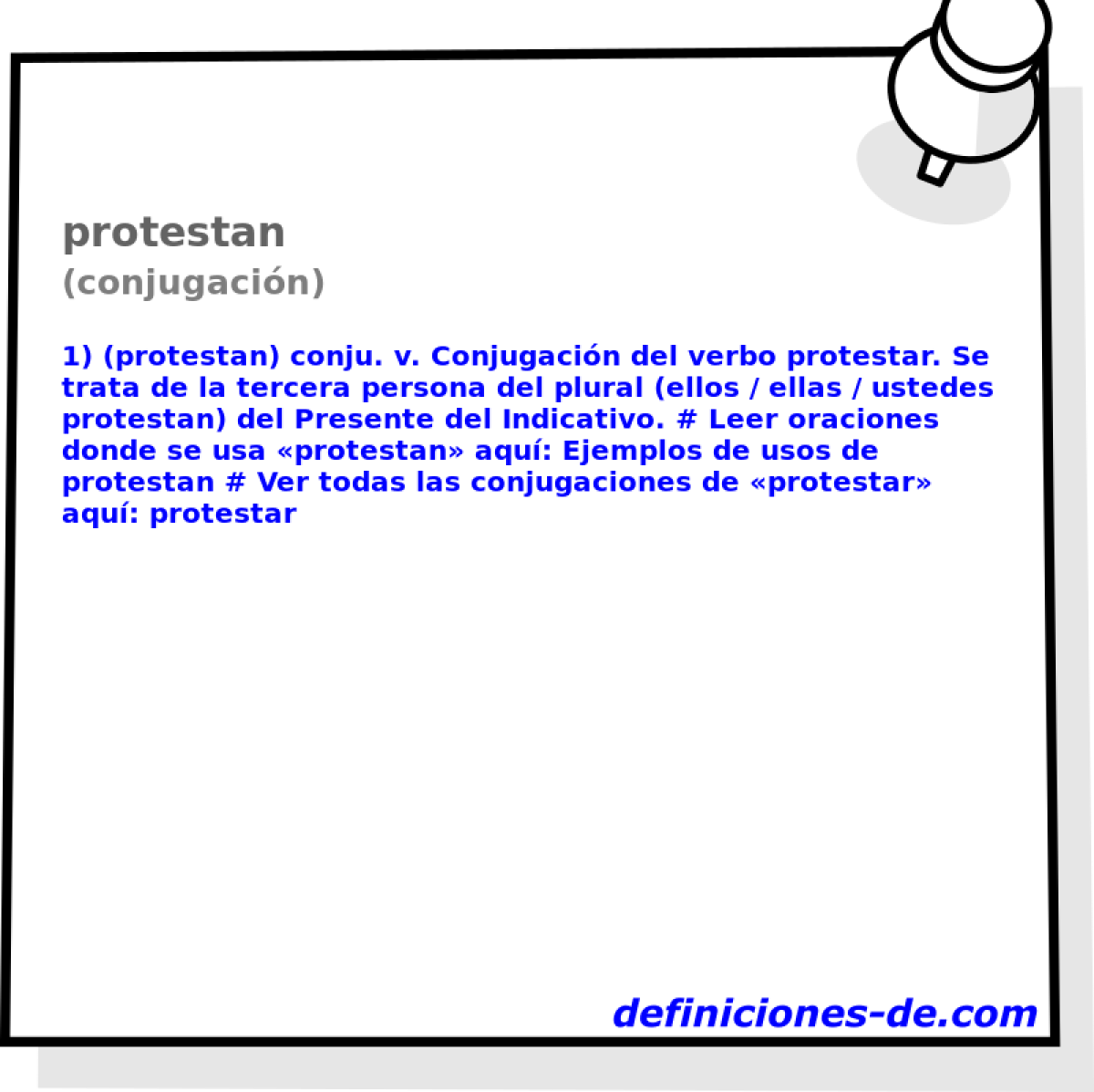 protestan (conjugacin)