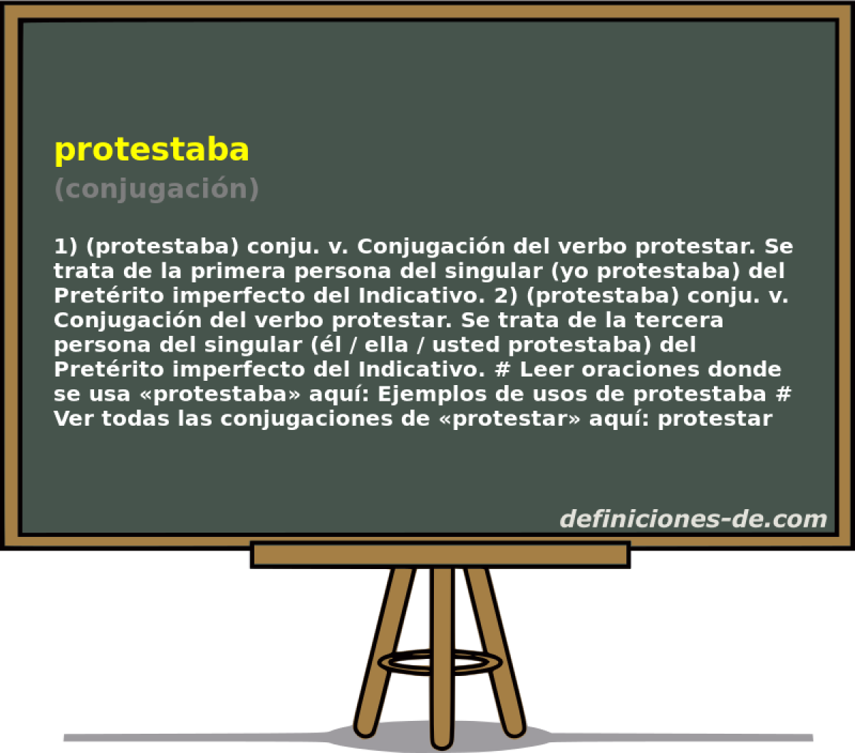 protestaba (conjugacin)