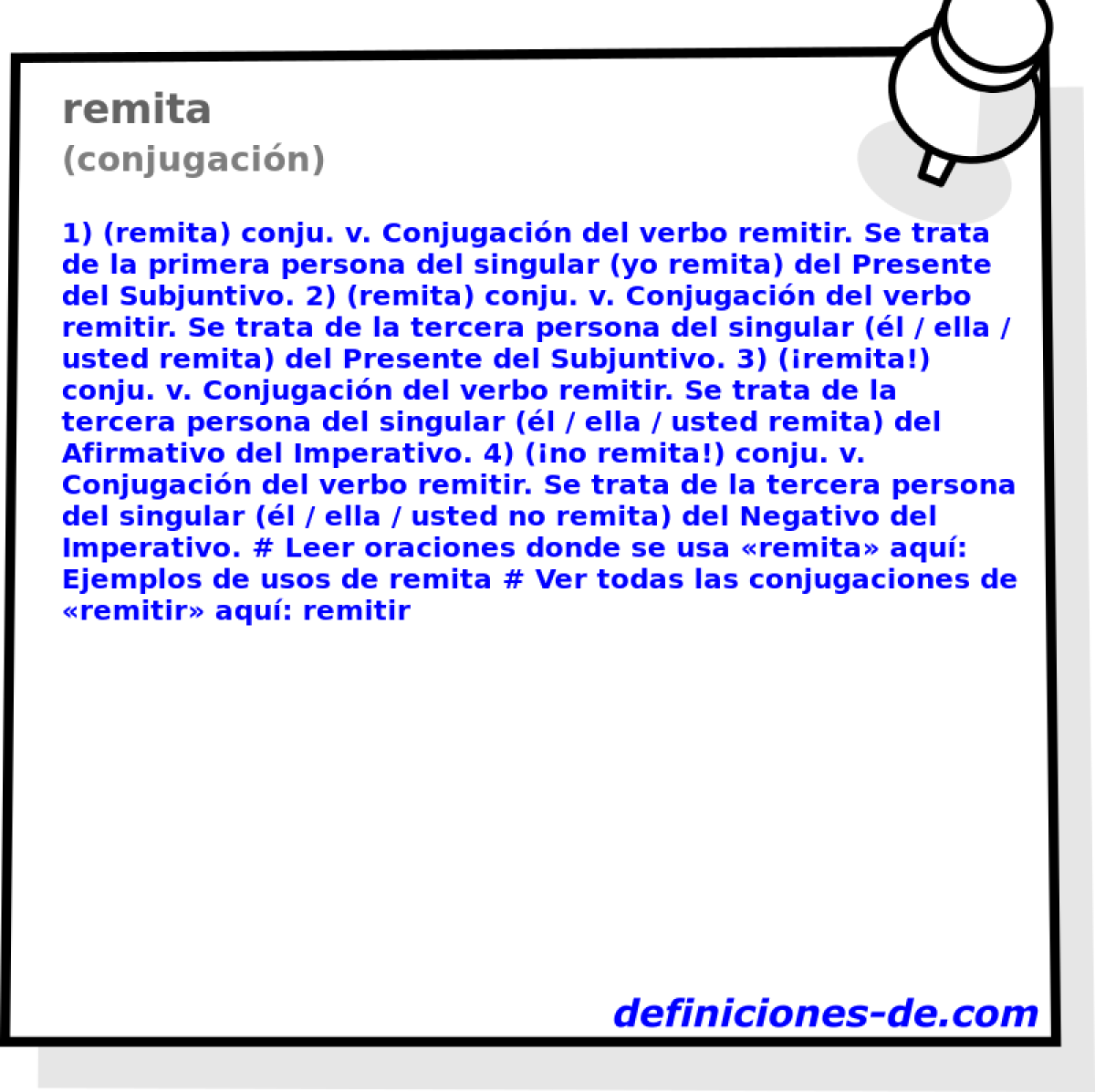 remita (conjugacin)