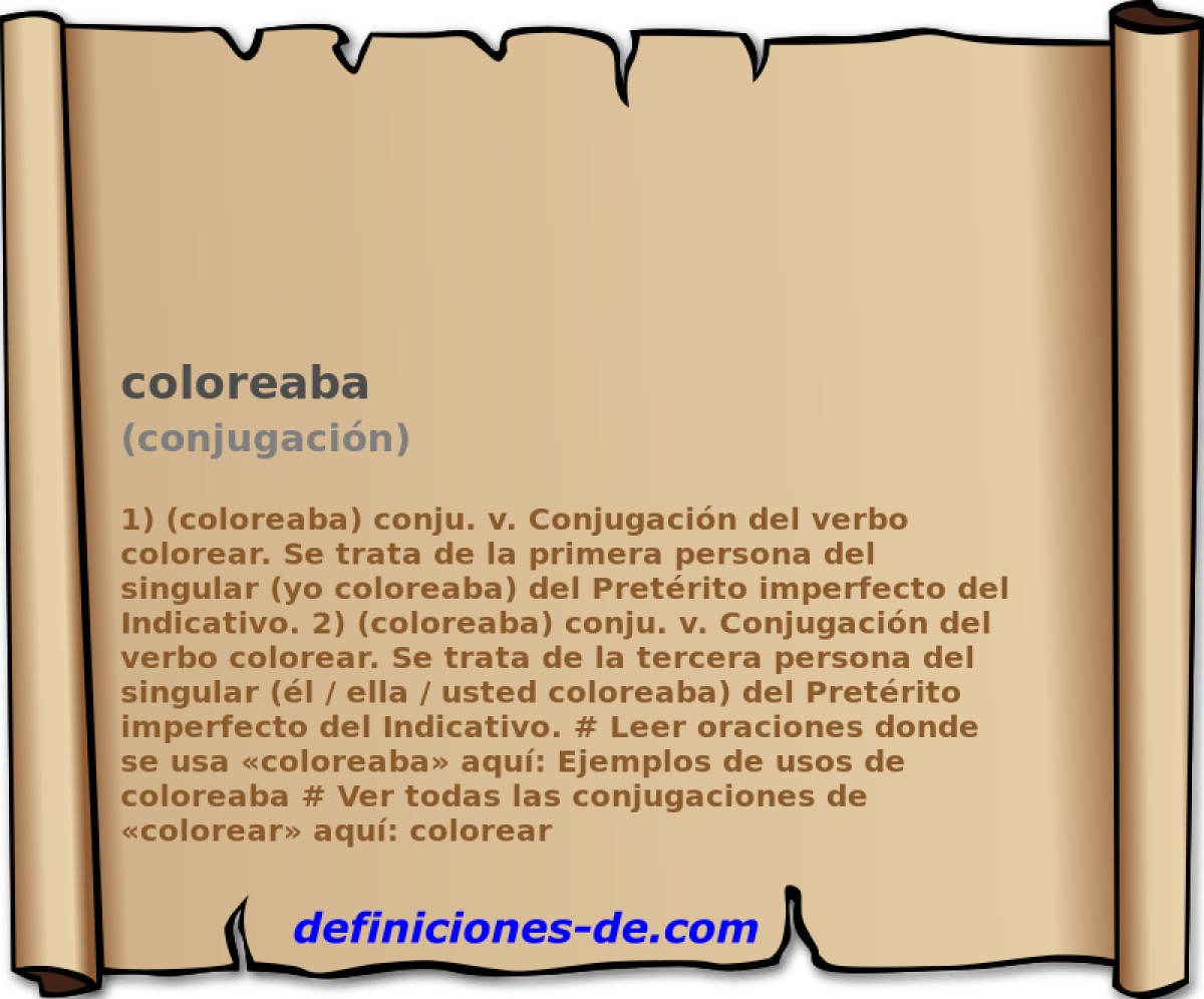 coloreaba (conjugacin)