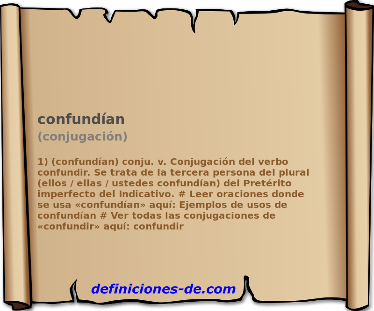 confundan (conjugacin)