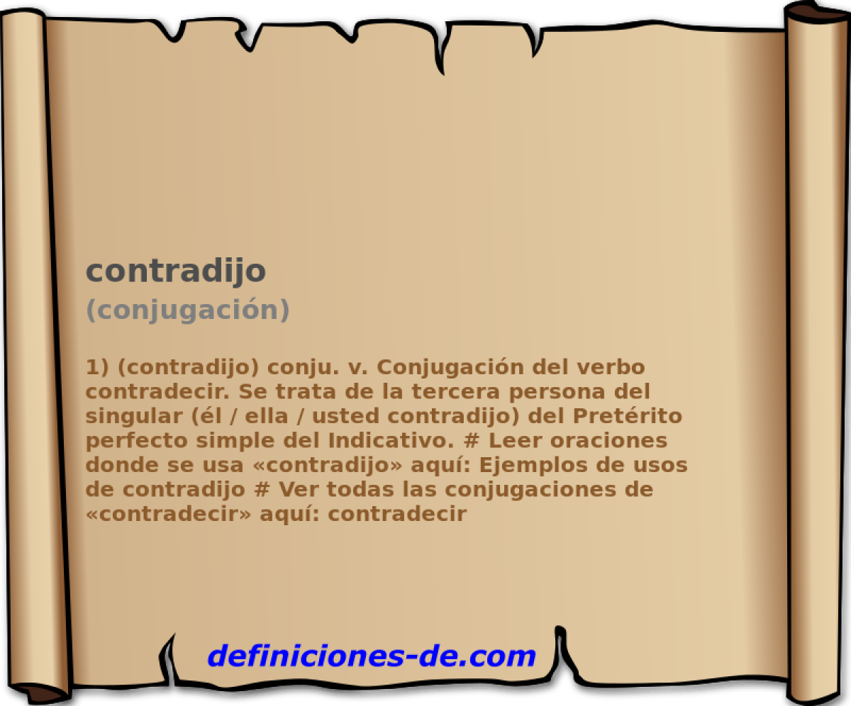 contradijo (conjugacin)