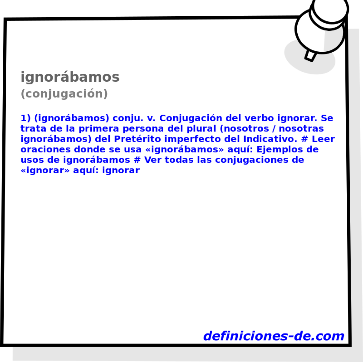 ignorbamos (conjugacin)