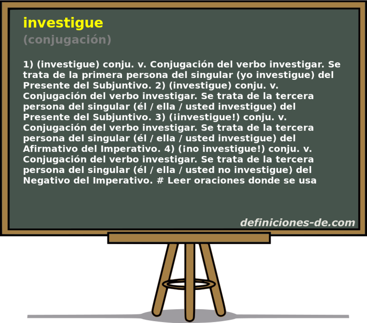 investigue (conjugacin)