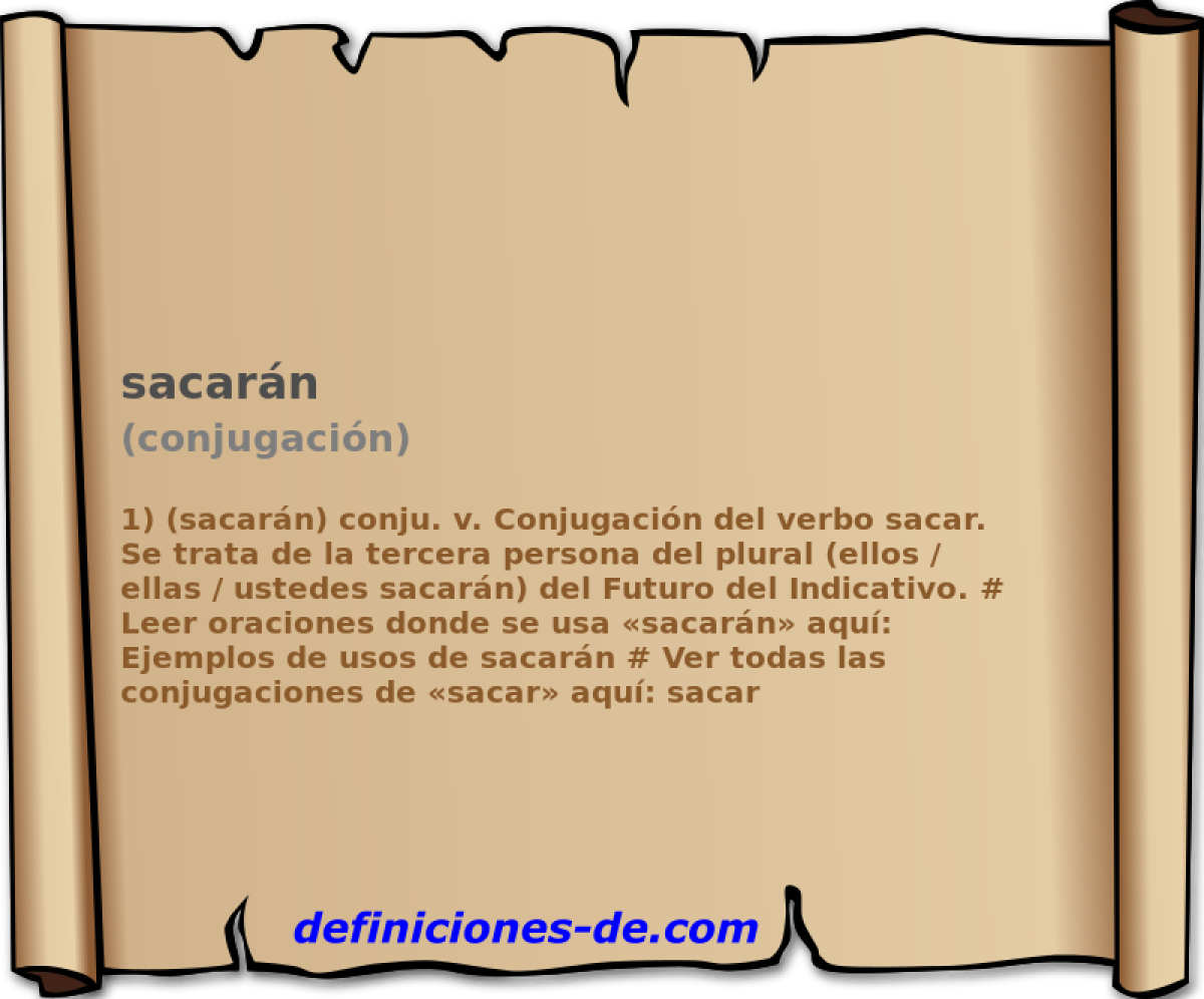 sacarn (conjugacin)
