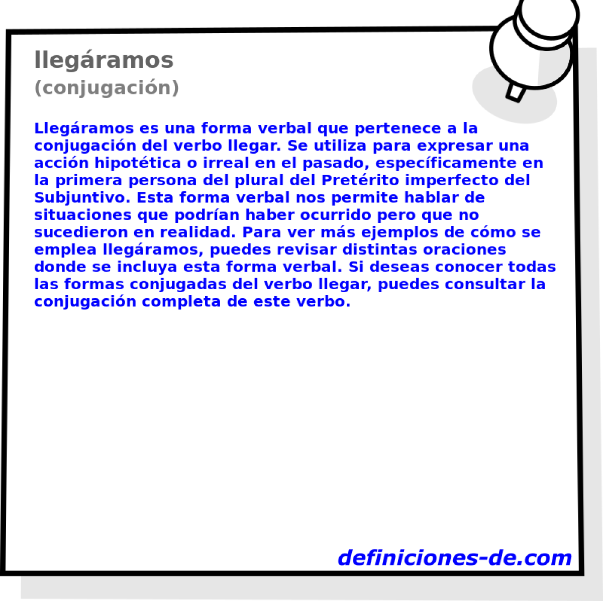 llegramos (conjugacin)