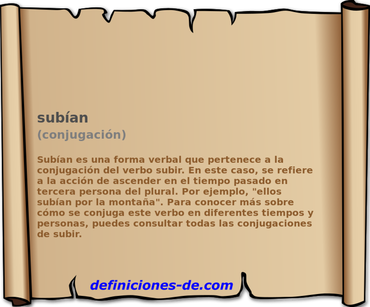 suban (conjugacin)
