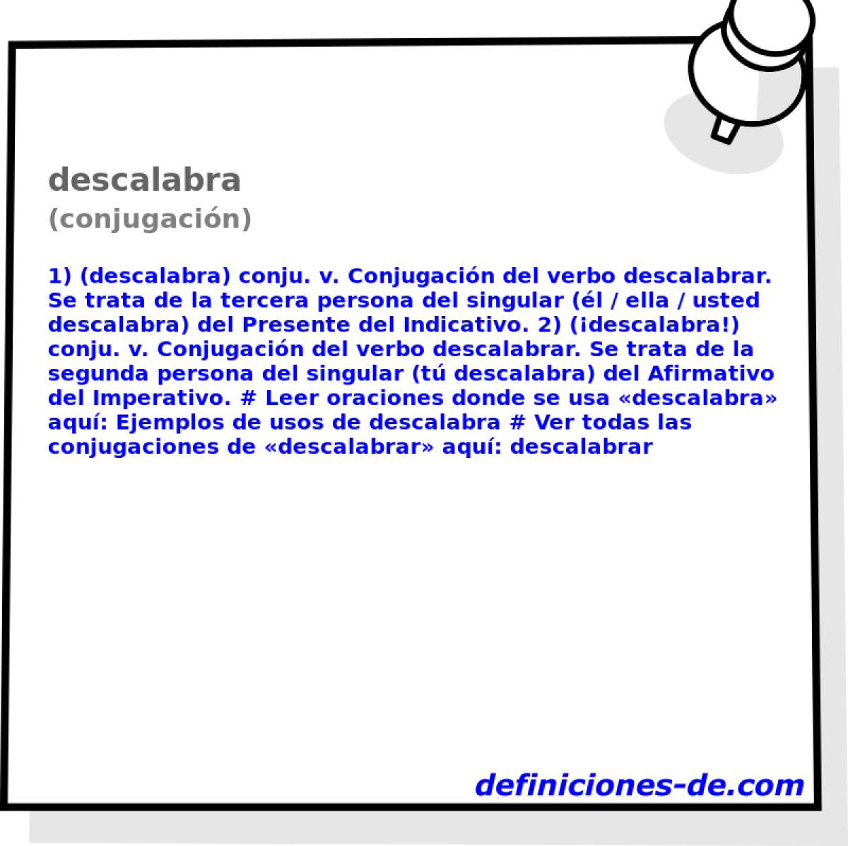 descalabra (conjugacin)
