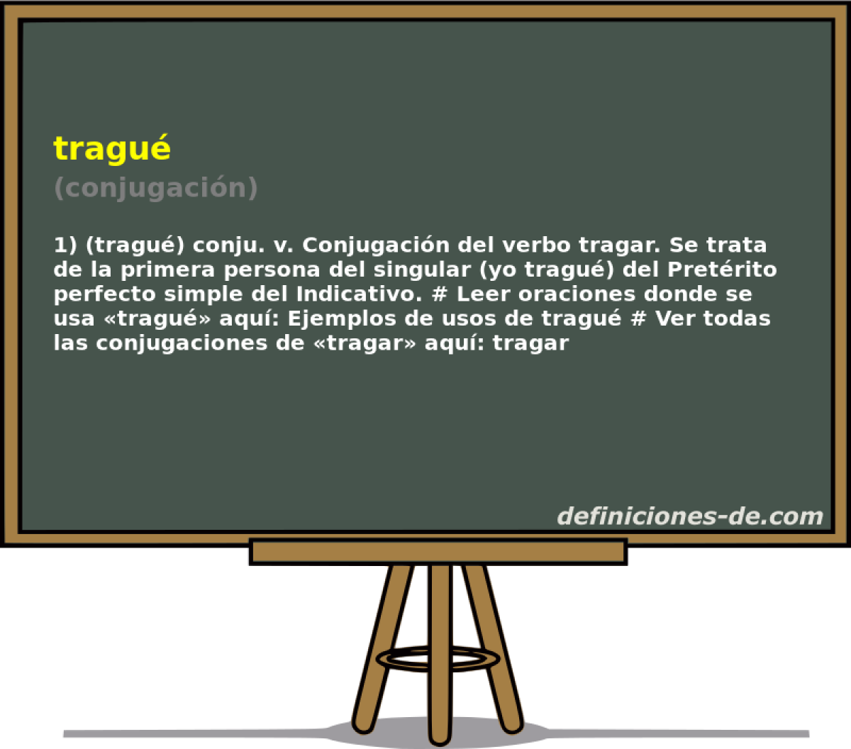 tragu (conjugacin)