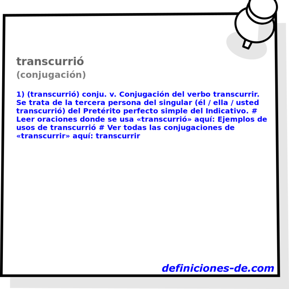 transcurri (conjugacin)
