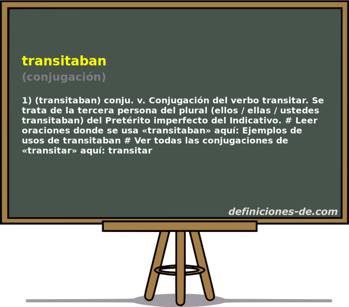 transitaban (conjugacin)