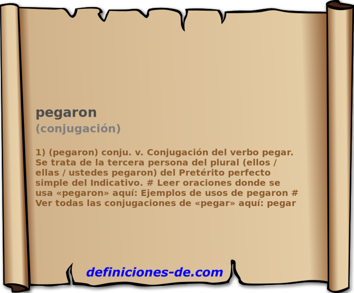 pegaron (conjugacin)