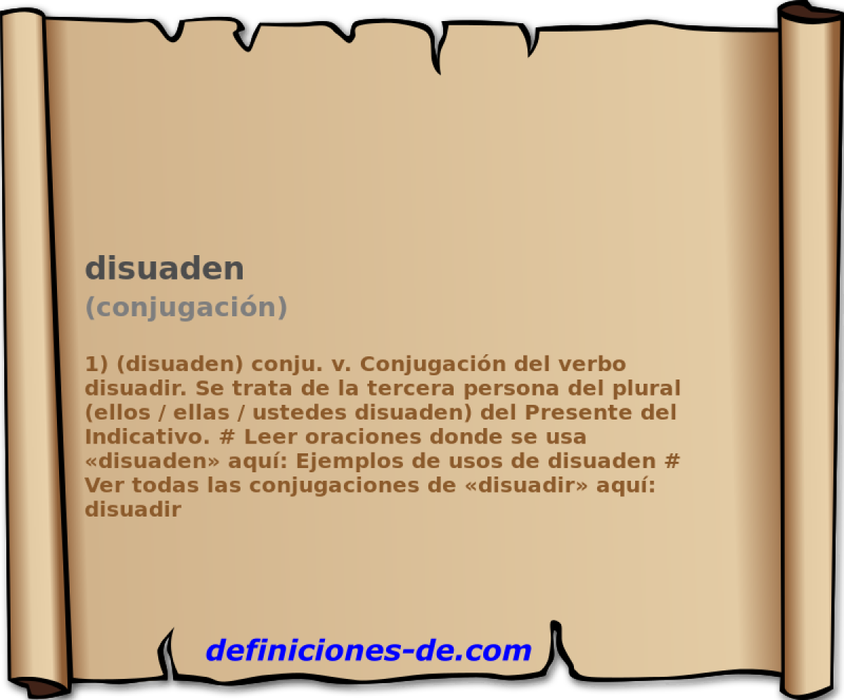 disuaden (conjugacin)