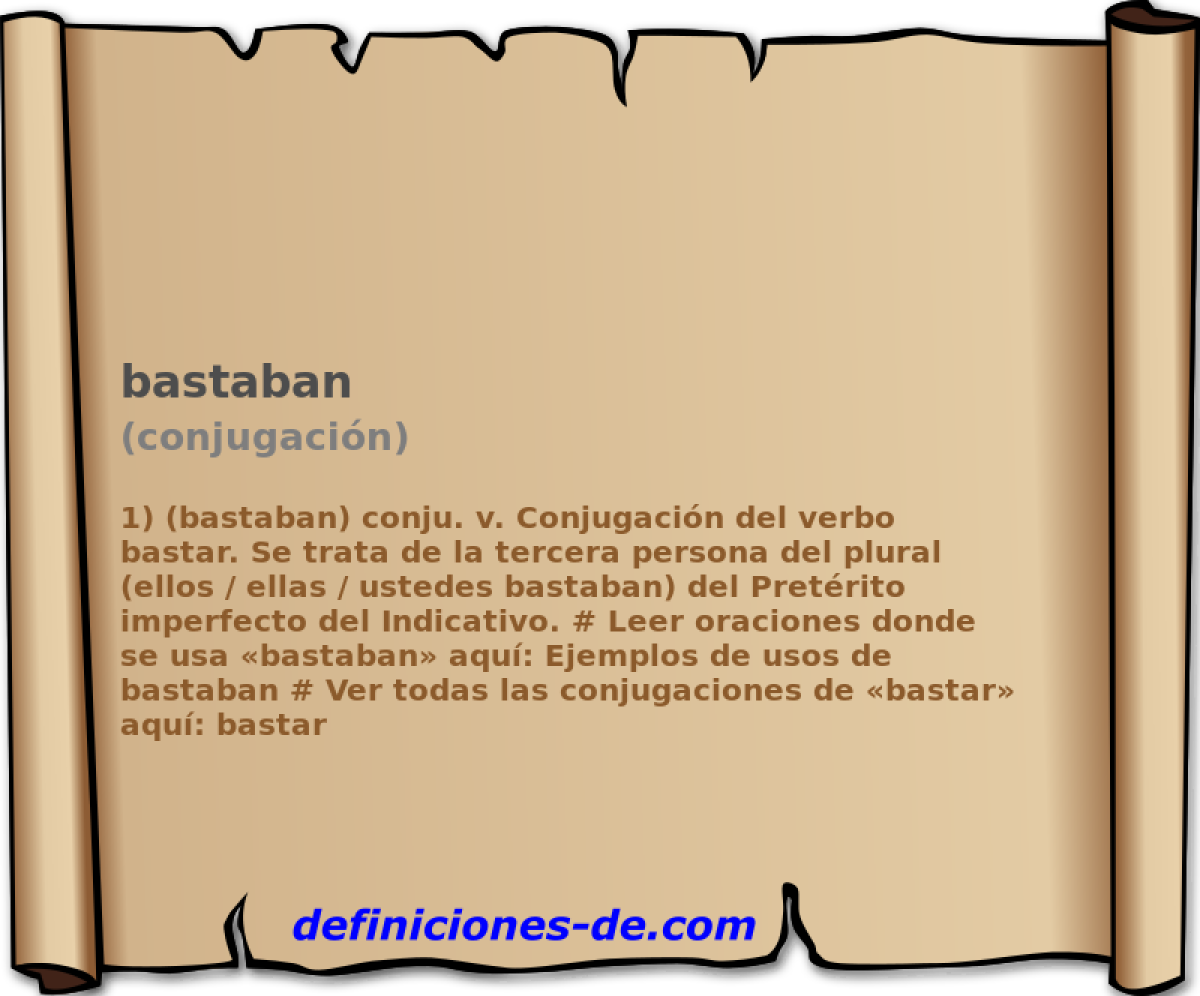 bastaban (conjugacin)