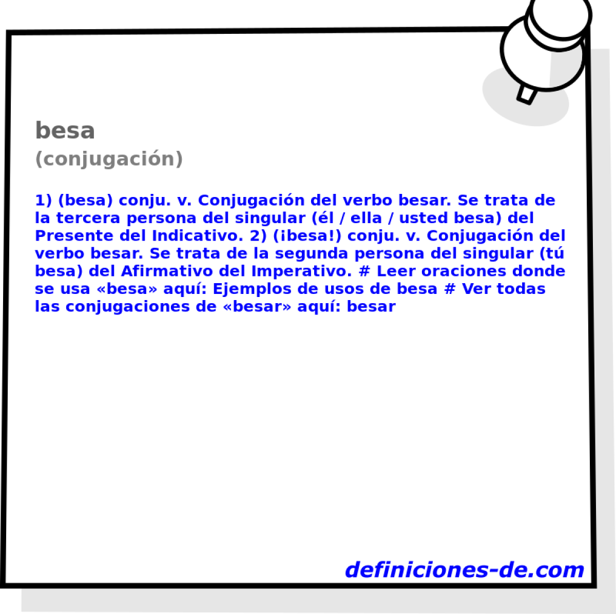 besa (conjugacin)