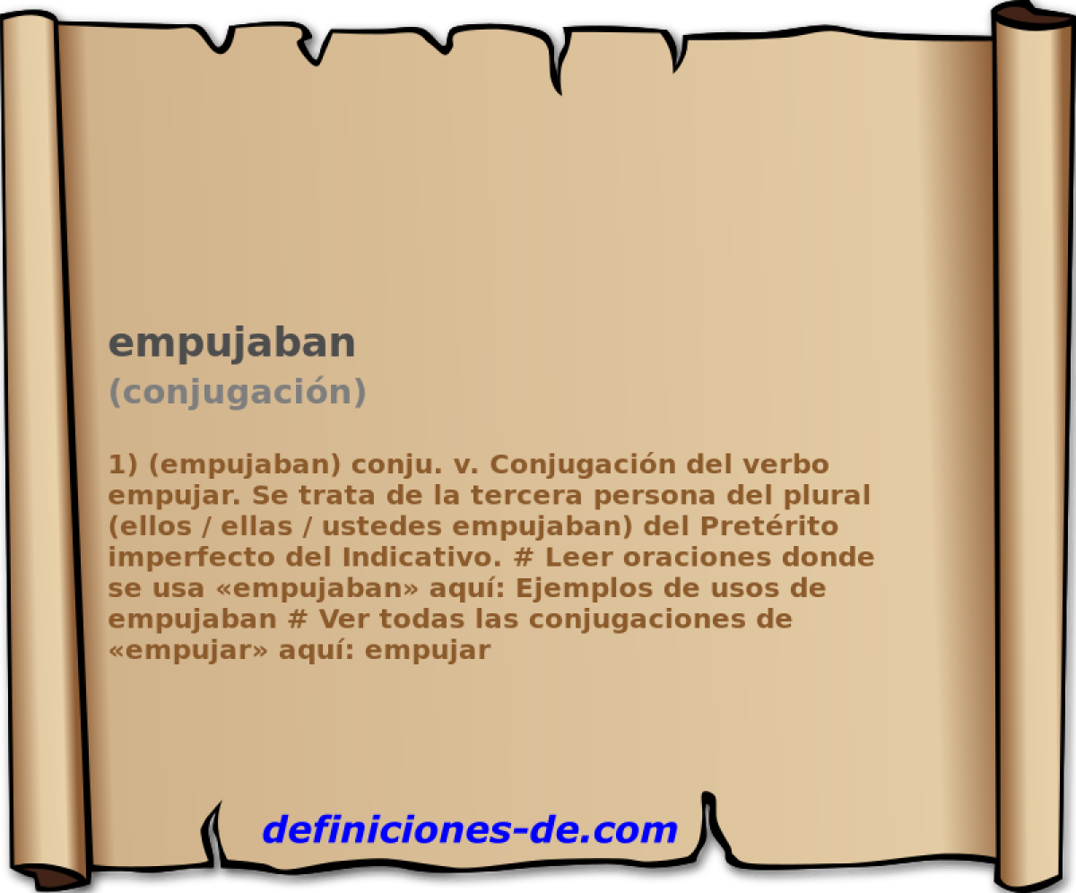 empujaban (conjugacin)