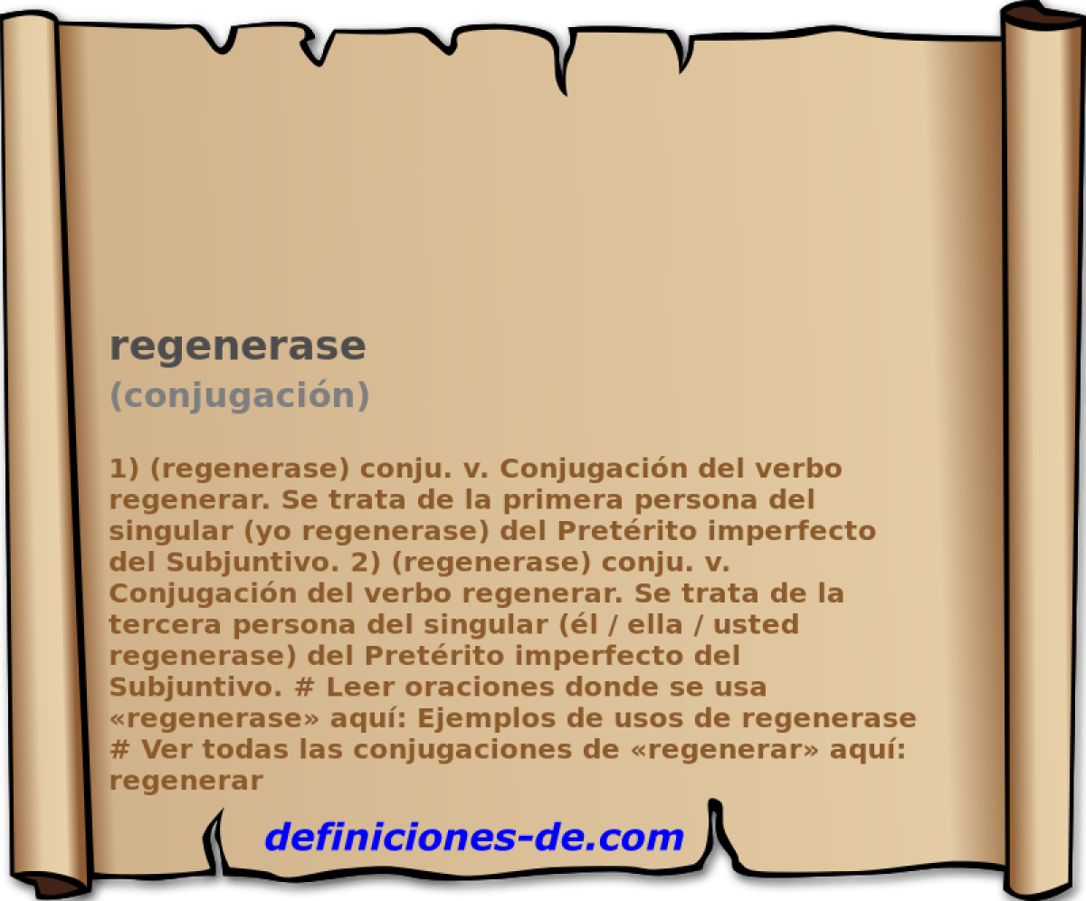 regenerase (conjugacin)