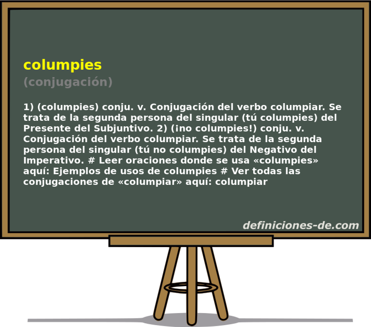 columpies (conjugacin)
