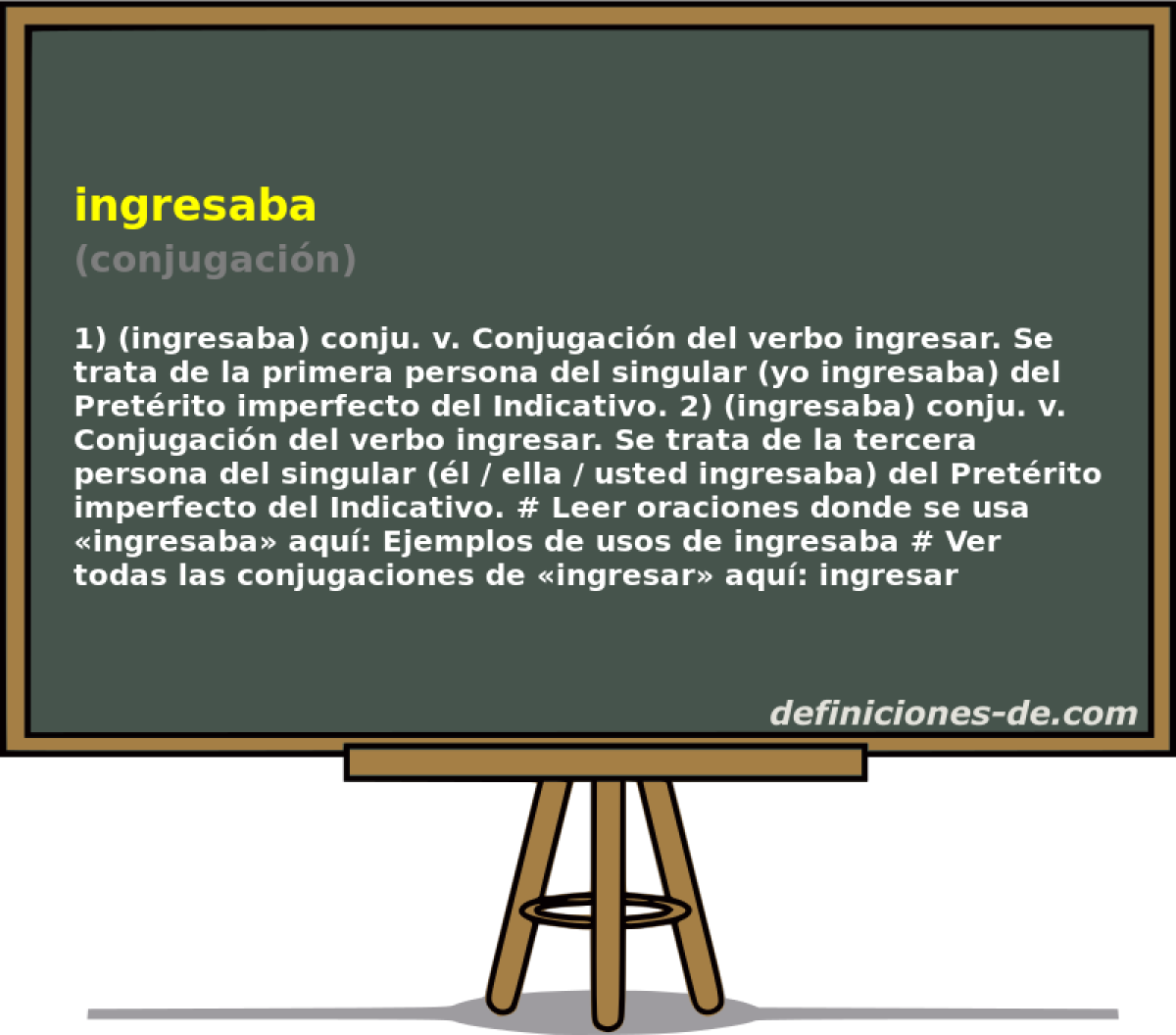 ingresaba (conjugacin)