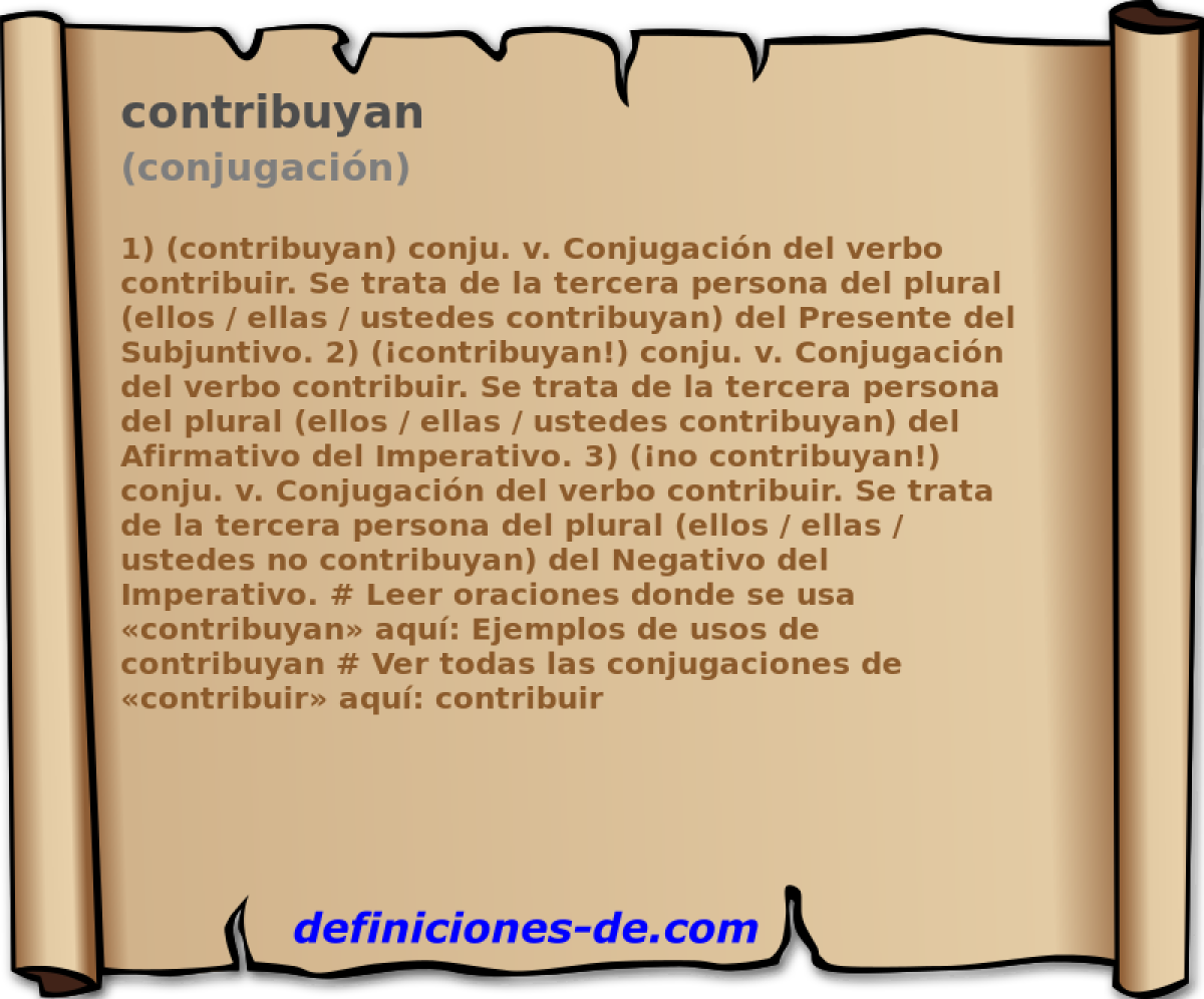 contribuyan (conjugacin)