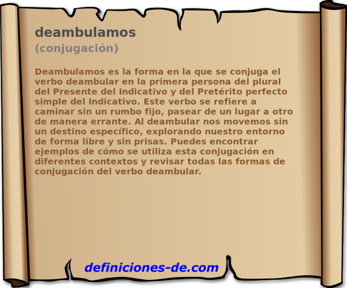 deambulamos (conjugacin)